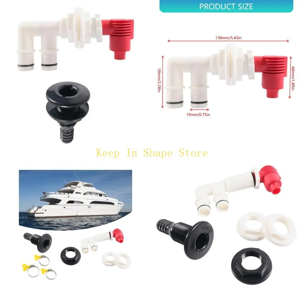 

U1JC Marine Airator And Drain Gate Combination For Livewell Allurement Cistern Structure ABS PVC Building Hassle Complimentary