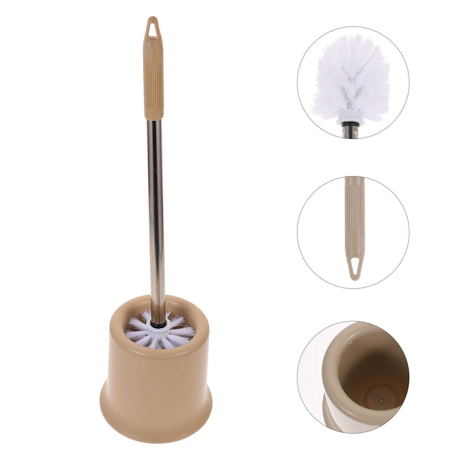 

1 pc Brush Stainless Steel Stiff Bristle Long Handle Square Canister Bathroom Cleaning Tools Brush For Bathroom Storage Storage