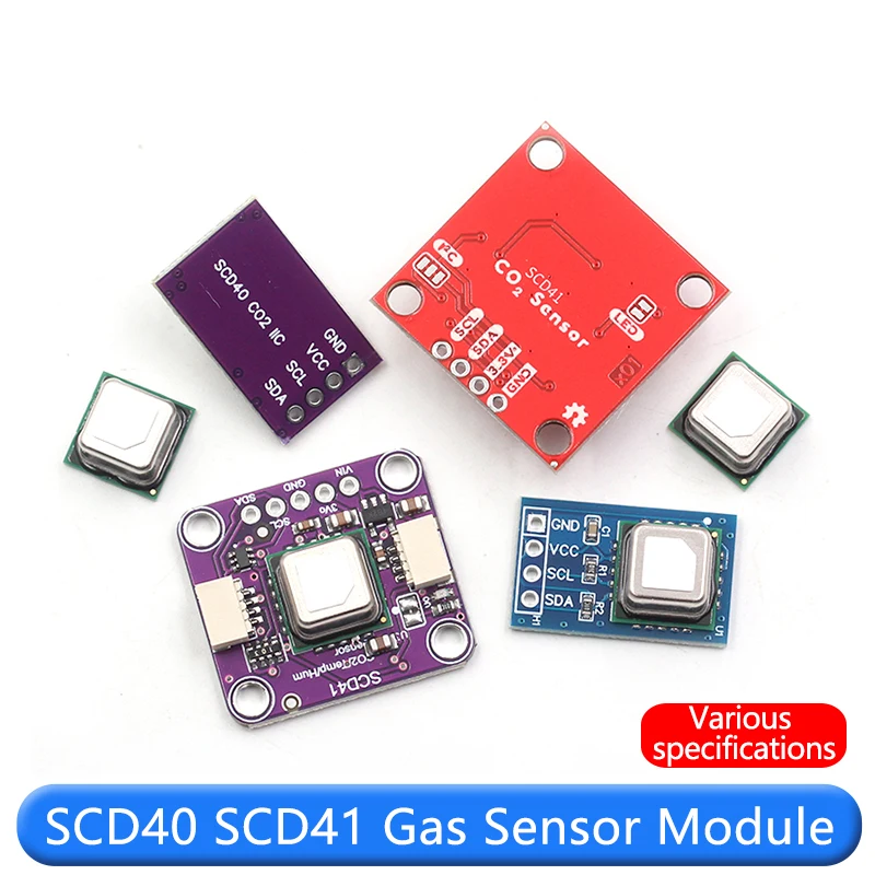 O módulo sensor de gás SCD40 SCD41 detecta dióxido de carbono CO2, temperatura e umidade, comunicação I2C dois em um