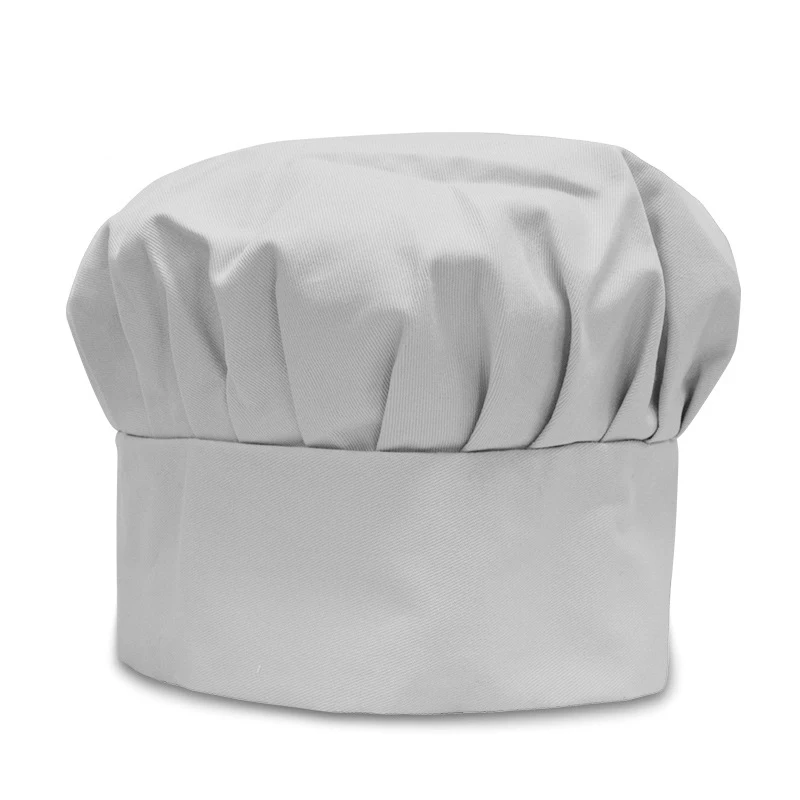 Chapéu de cozinheiro chefe masculino chapéu plissado de cozinha boné de cogumelo de cozinha uniforme de chefs ajustáveis chapéu de trabalho padaria 9 cores