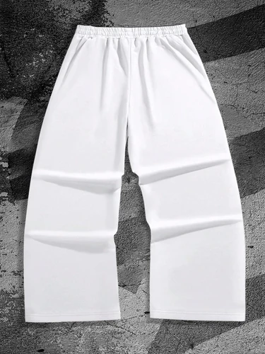 Imagen 2 del producto Pantalones de pierna recta sueltos deportivos informales con estampado de tatuaje gótico para hombre, nuevo estilo para todas las estaciones, pantalones de calle para hombre