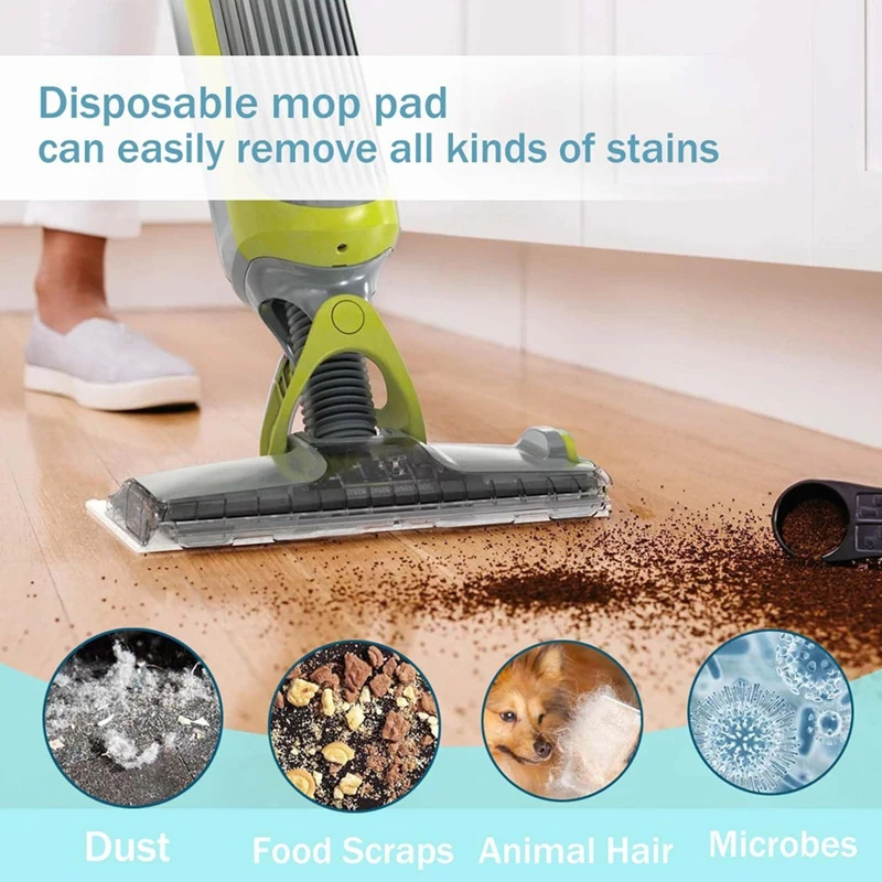 18 حزمة لـ VACMOP Pro استبدال وسادة الممسحة لـ VACMOP Pro VM250 VM251 VM252 VM200 VC205 QM250 VM190 VM200P12-A69M