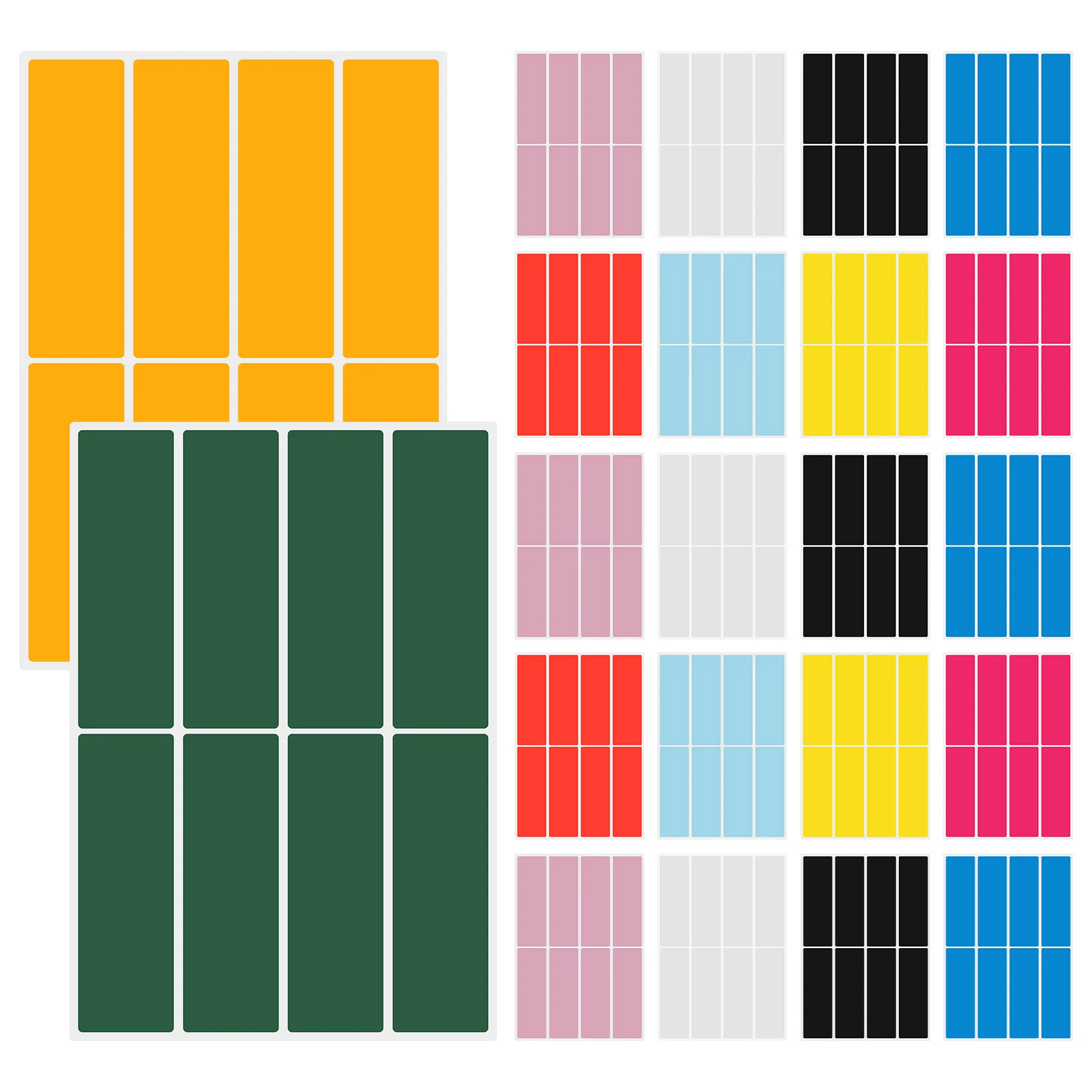 

100pcs Colorful Label Stickers Blank Adhesive Labels For Office Home Kitchen Storage Sorting Classification