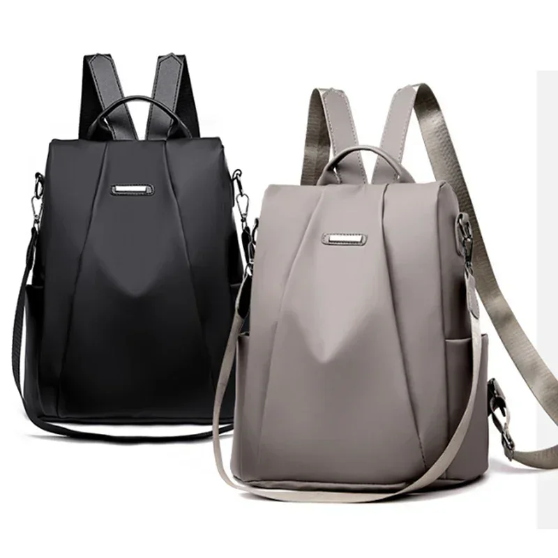 

Lightweight Waterproof Nylon Backpack Women Detachable Strap Large Capacity Multifunctional Bag