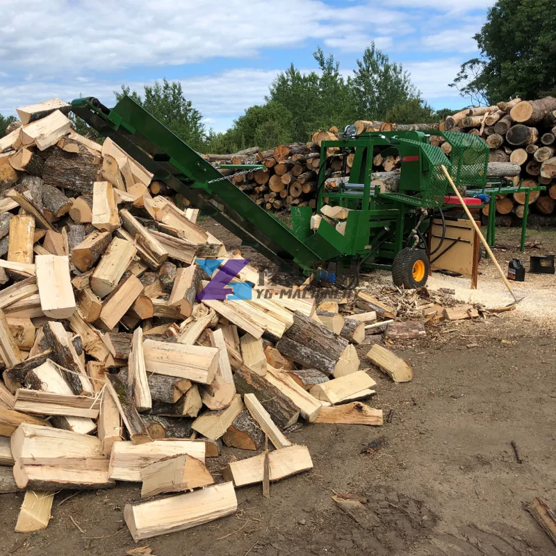 Brand New 42 Ton Wood Splitter Firewood Cutting Saw Wood Processor with 19hp Diesel Motor for N.Z, EU, Chile, Japan Etc