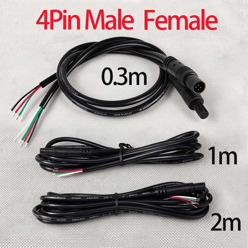 1PC 4Pin Male And Female Single Ended Power Cord Car Ambient Light Reversing Camera Video Cable Recorder  Extension Cable