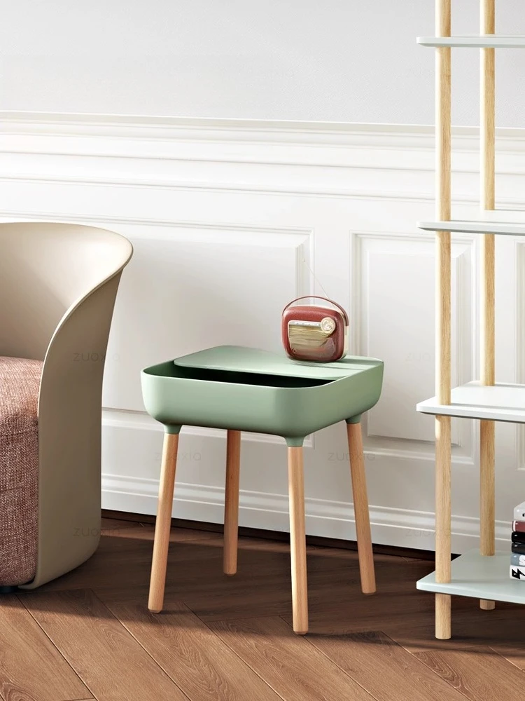 طاولة جانبية صغيرة بسيطة وحديثة من الشمال لغرفة المعيشة طاولة قهوة صغيرة إبداعية لغرفة النوم طاولة تخزين صغيرة بجانب السرير للاحتفال بالإنترنت #3