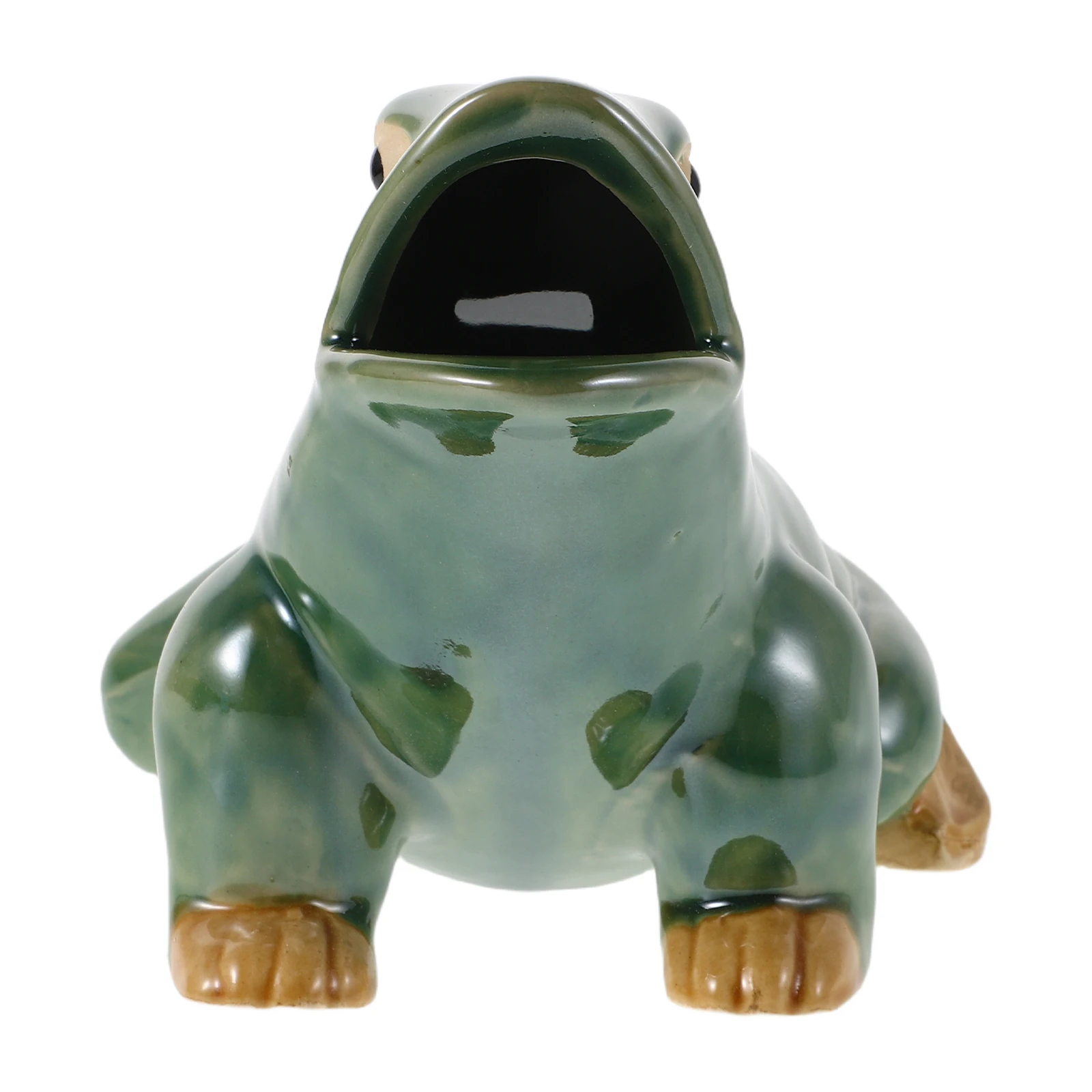 

Realistic Ceramic Frog Garden Ornament Big Mouth Frog Statue for Fish Tank Pond Bonsai Water Flow Decoration Aquarium Figurines