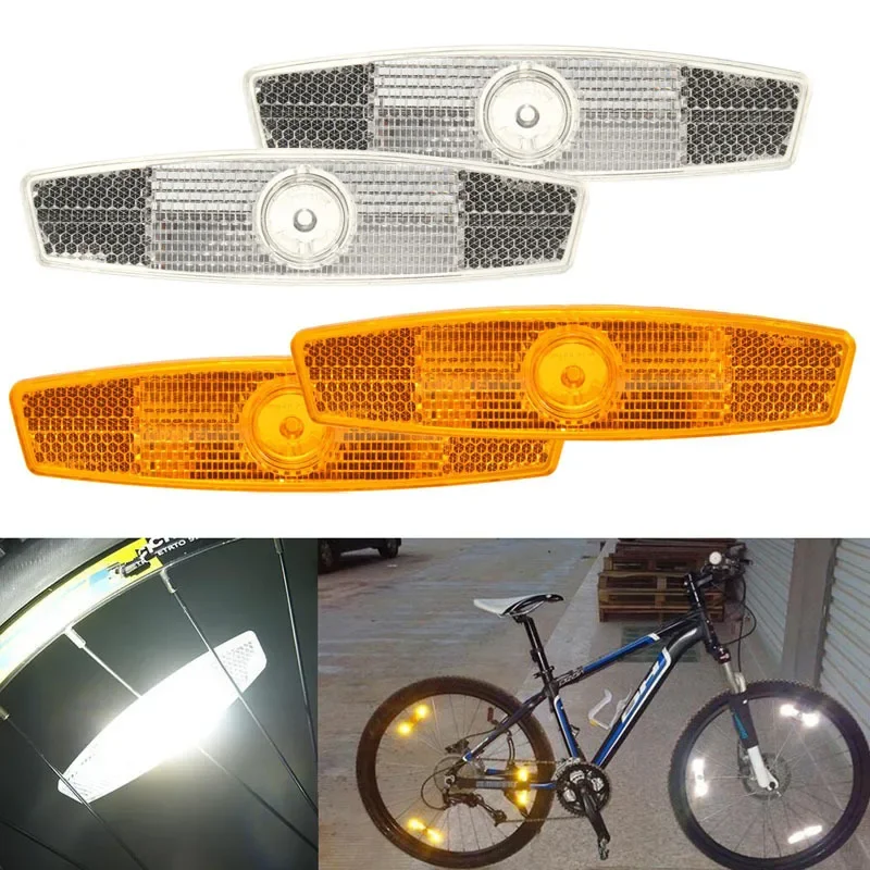 

1Pc Road Bike Warning Spoke Safety Reflector Light MTB Bicycle Wheel Rim Reflective Clip Reflector Light Cycling Accessories