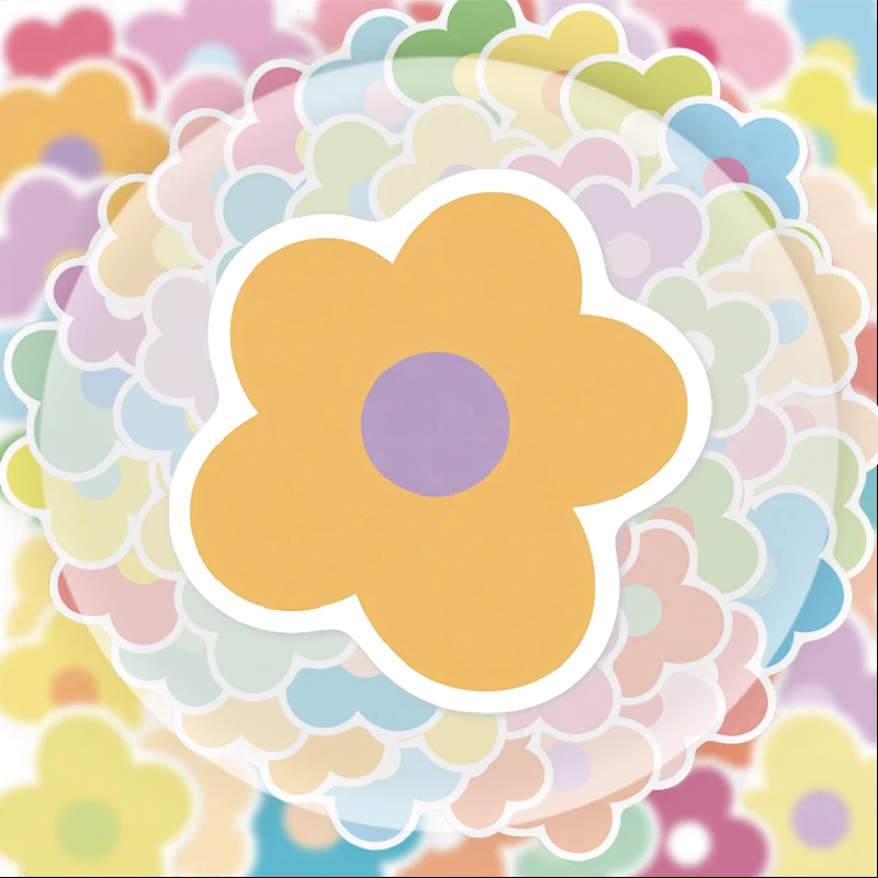 56 einfache, farbenfrohe Blumen-Graffiti-Aufkleber, geeignet für Wasserflaschen, Laptops, Handydekorationen, Koffer, Skateboards, Gitarren, Geschenkboxen, Partydekorationen, Weihnachtsgeschenke