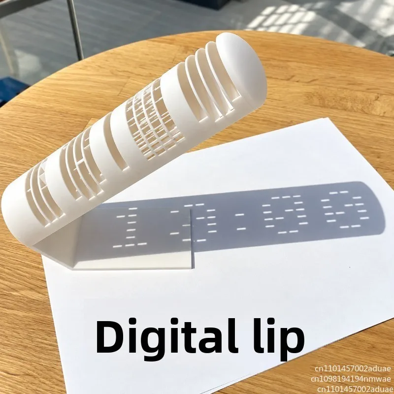 Digital sundial, light and shadow clock, tabletop ornament solar time display, popular science model student science experiment