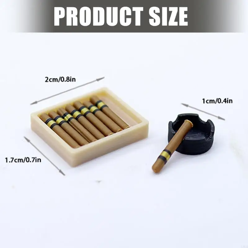 Miniature Ashtray Set for Doll House Decoration Scene Display Props for Adult Kids Collectible Toy Setting A2UB