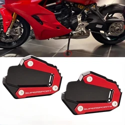 For Ducati Supersport 950 950S SupersportS 2020 Motorcycle Aluminum Side Stand Enlarge Kickstand Enlarge Plate Pad Accessories