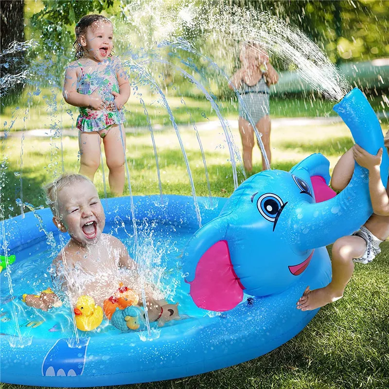 Polymères coordonnants pour enfants, coussin de pulvérisation d'eau gonflable pour la plage d'été, jeu de plein air, jouet pour animaux de compagnie, piscine, jouets pour enfants, 100/170 cm