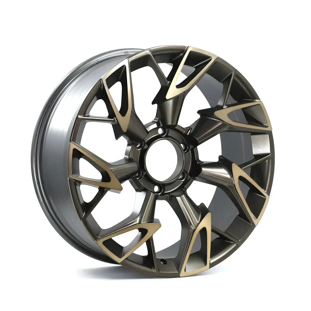 Alloy Wheels with PCD 6x139.7mm Car Wheels Multi Spoke for Replace or Repair Passenger Car Black Machine Face 20 Inch