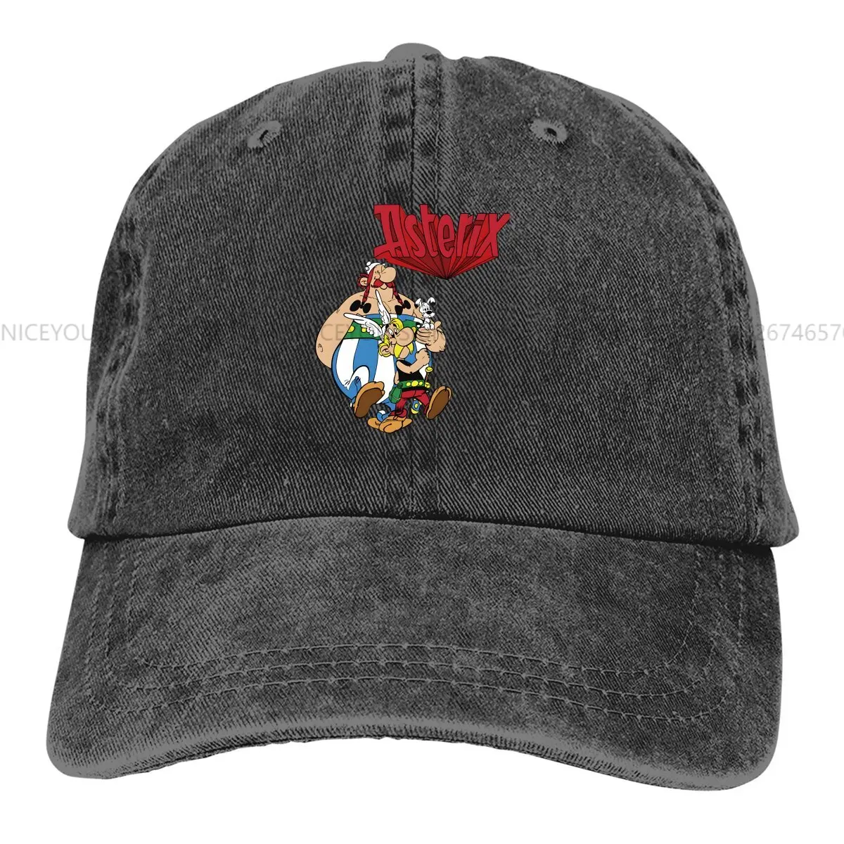 Washed Men's Baseball Cap Harajuku Trucker Snapback Caps Dad Hat Asterixs and Obelixs Cartoon Comic Golf Hats