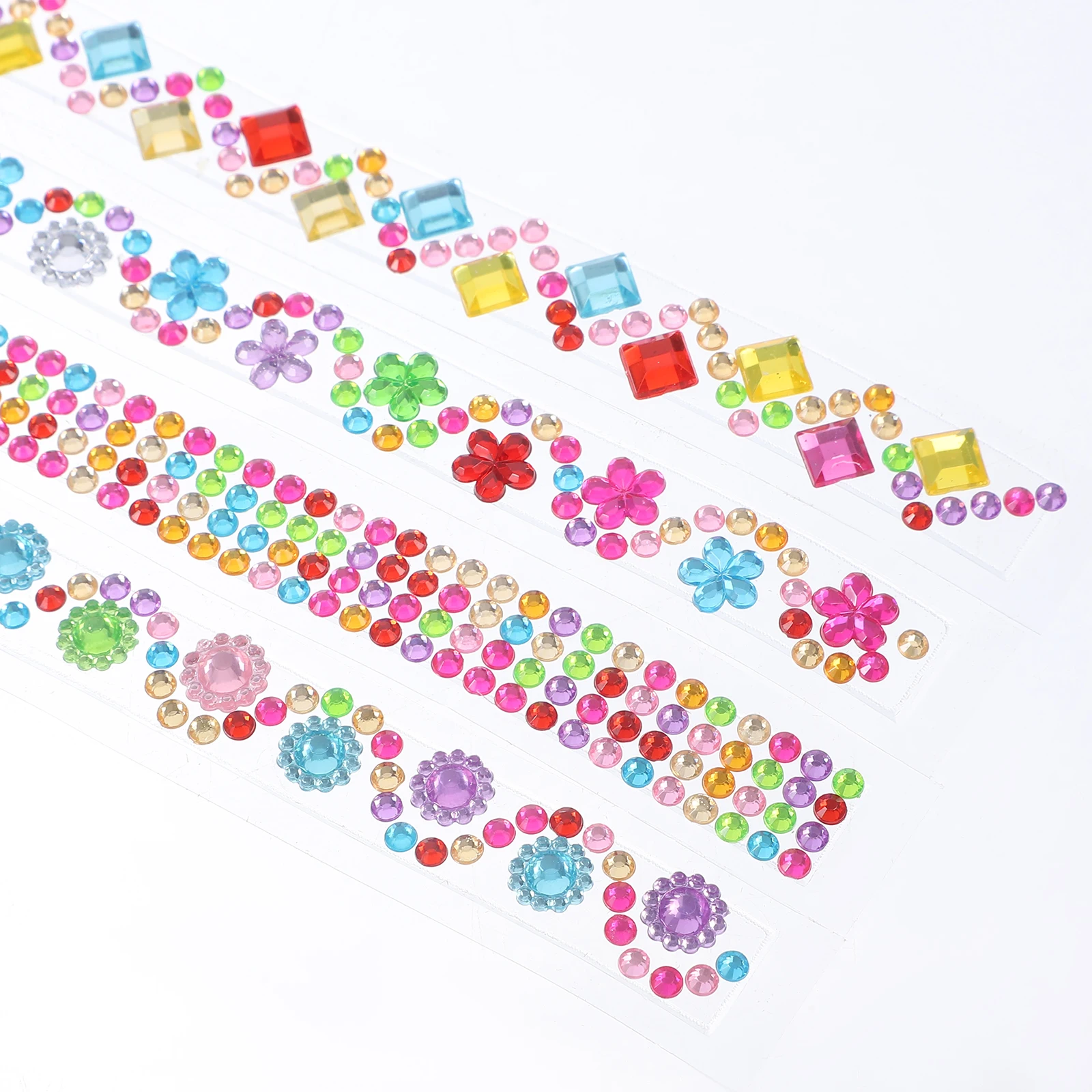 

4 Rolls Glue Tape Rhinestone Sticker Adhesive Strip Decorative Sticky Strips for Decorations Crafts