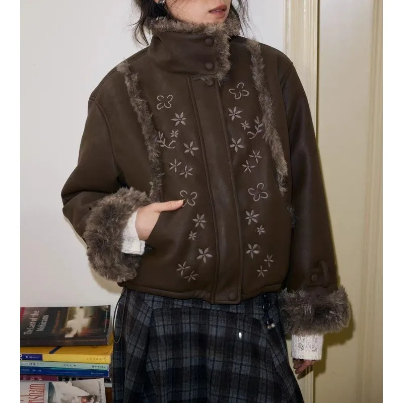 

Fur Integrated Wool Coat Lamb Wool Women's Winter Thickened Small Short New Product