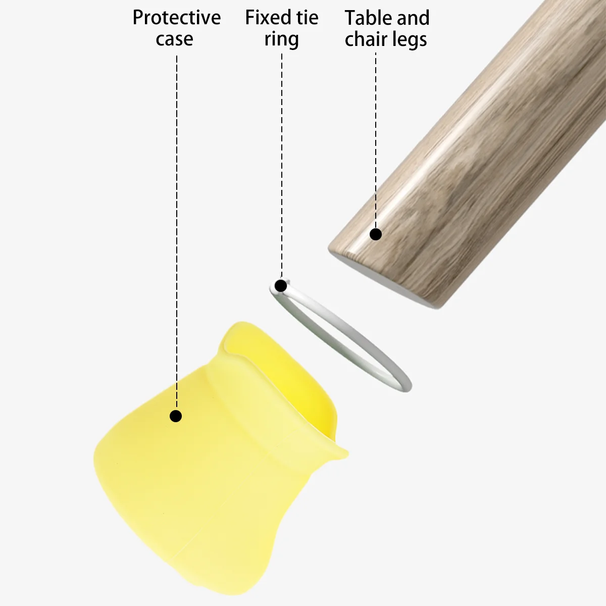 

4Pcs Baby Dining Chair Leg Covers Protection for Floors Modern Home Decor Non-Slip Silicone Pads Leg Mats