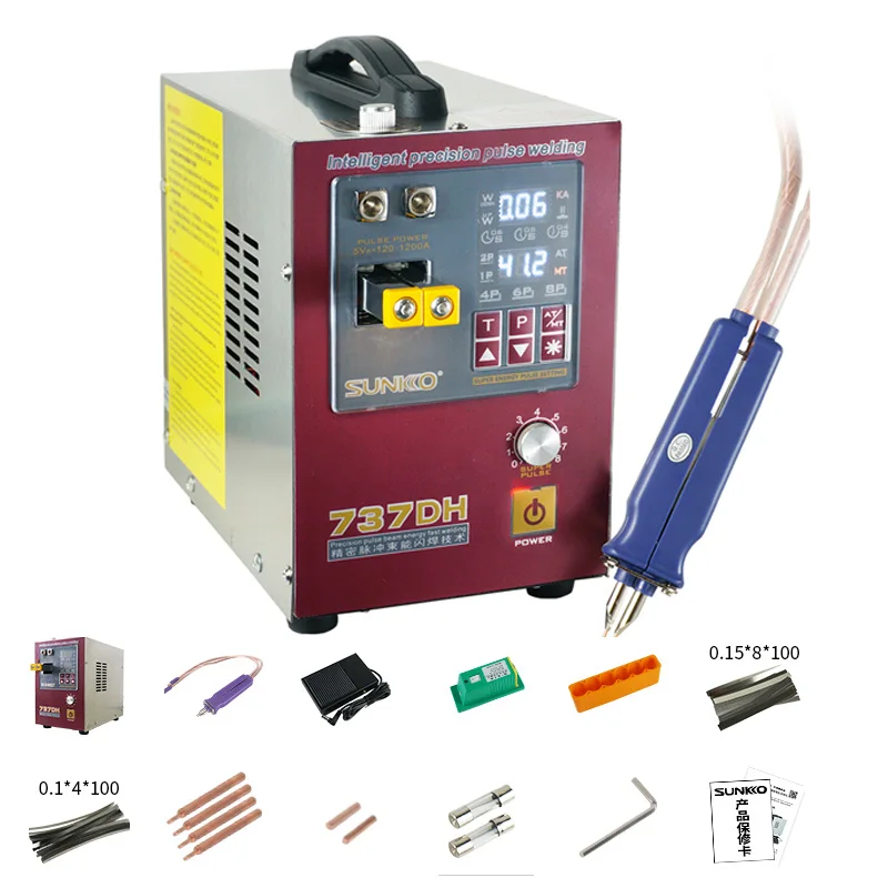 SUNKKO Spot Welder 737DH 4.3KW High Power Automatic Pulse Spot Welding Machine With Spot Welding Pen Battery Welder Equipment