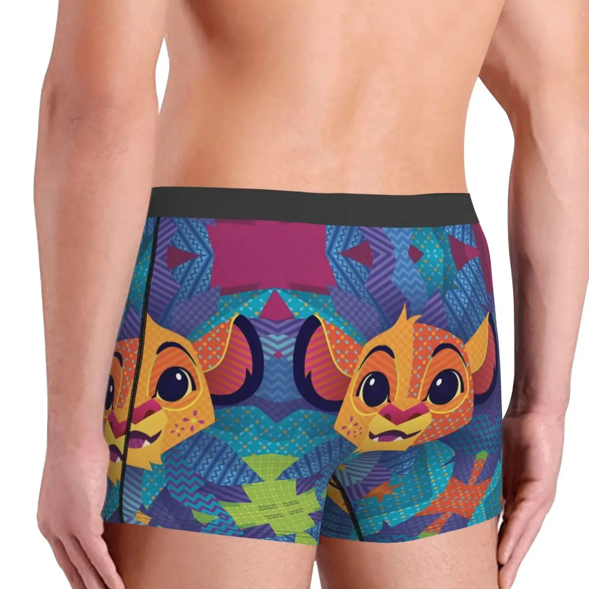 Ropa interior personalizada de la película del Rey León para hombre, calzoncillos Boxer con estampado de Simba Cub de dibujos animados, bragas, calzoncillos transpirables