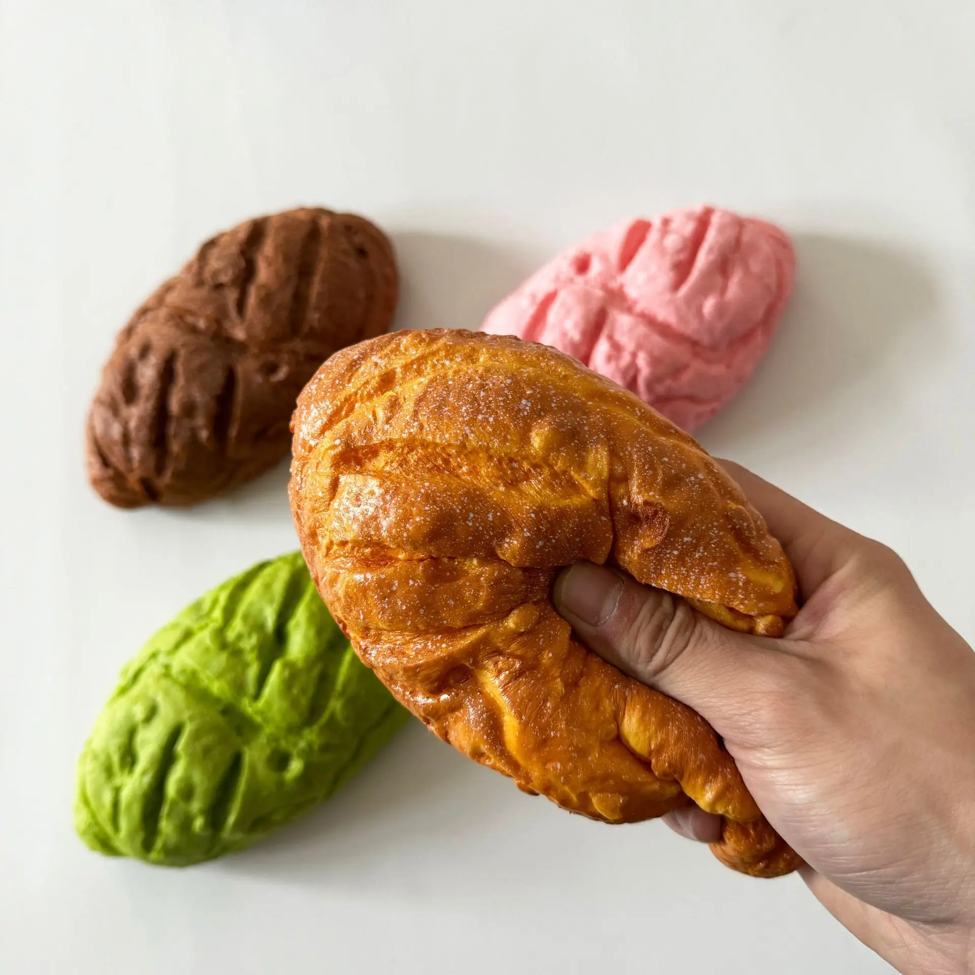 Symulacja jedzenia, pieczone jedzenie, zabawka do ściskania, croissant, pączki, deser z PU, zabawka do ściskania w kształcie deseru, smażone jajko, ciasto serowe, zabawka powoli powracająca do kształtu, zabawka dla dzieci