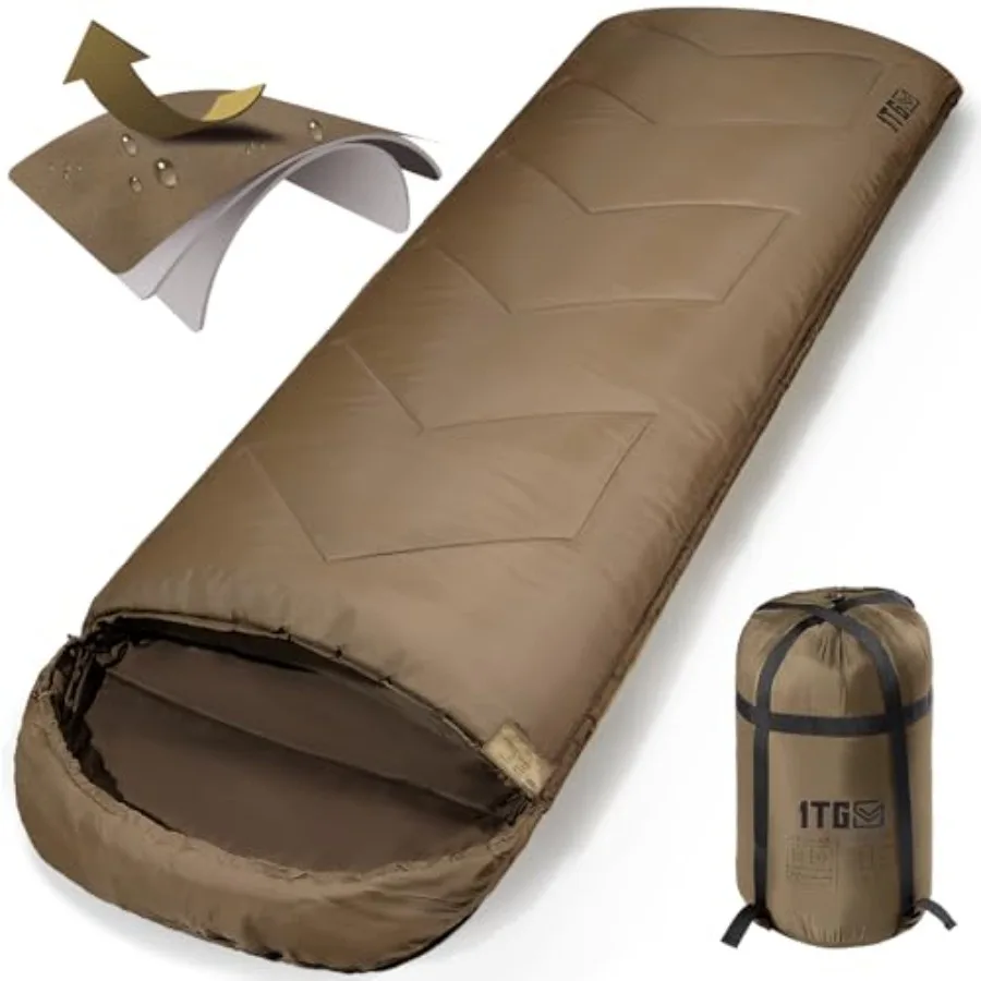 

Cold Weather Sleeping Bag for Camping, 36℉ to 45℉ Backpacking Sleeping Bags for Adults with Compression Sack for Camping, Hikin
