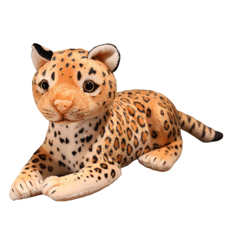 Realistyczne pluszowe zabawki leoparda, urocze symulacje szczeniąt geparda, miękkie pluszaki, dekoracje do pokoju dziecięcego, ozdoby, prezent dla dzieci.