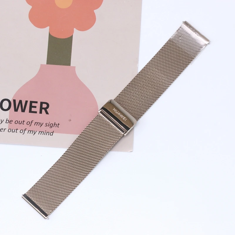 Original 20mm Rubber Watch strap for Huawei GT2 / GT3 42mm Leather Strap Fluoroelastomer Sport Band for Summer Milanese Bracelet - view 4