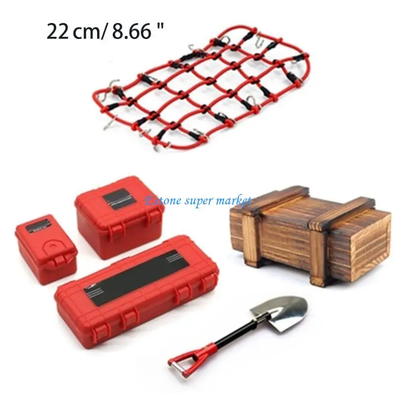 Filet toit pour bagages 090B 1/10, pour chenille RC SCX10 TRX-4, accessoires voiture Rc, pièces