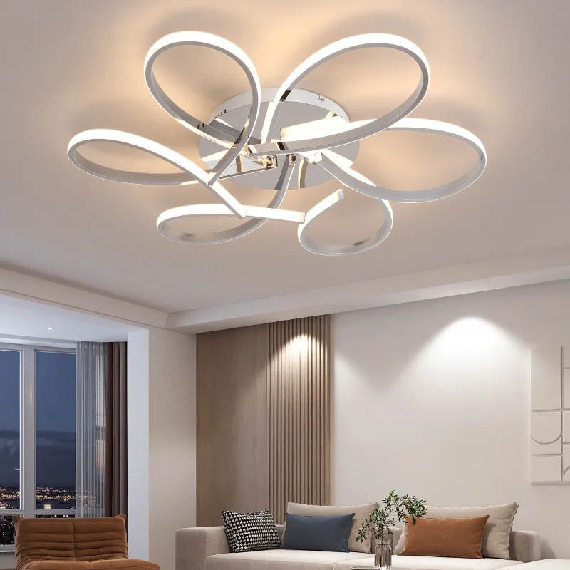 

SANDYHA светодиодные потолочные светильники в скандинавском стиле для спальни, украшения гостиной, светильник для домашнего кабинета, силиконовый дизайн абажура