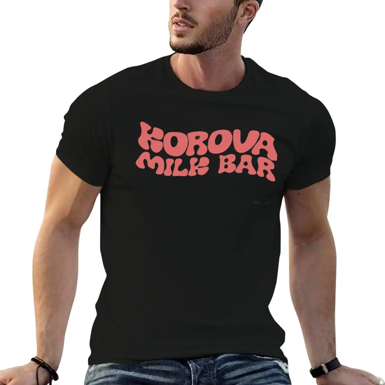 Orange Korova Milk Bar Clockwork Cafe T-Shirt kawaii clothes baggy shirts heavyweight t shirts for men