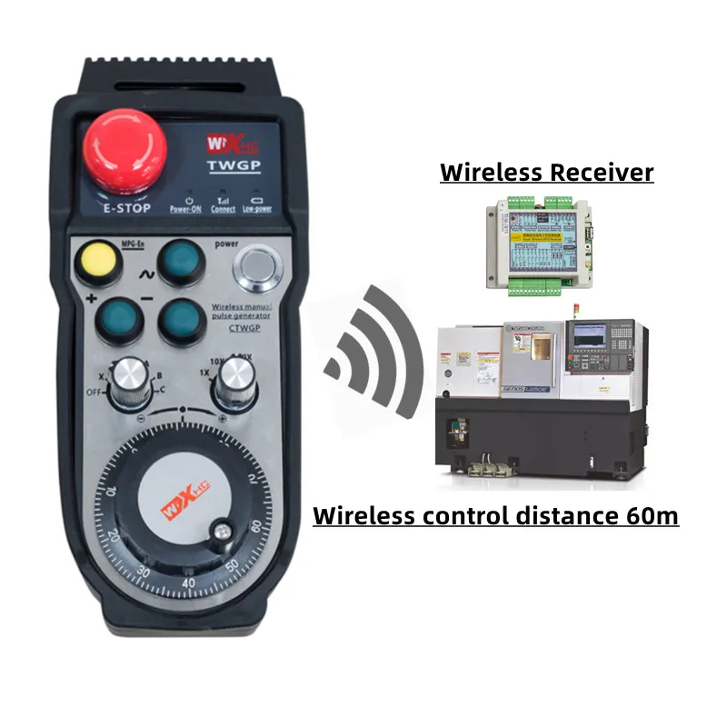 100PPR/25PPR 6Axis Remote Controller Manual Pulse Generator CNC Milling Hand Wheel CNC MPG Encoder for Rotary Gantry VMC CTWGP