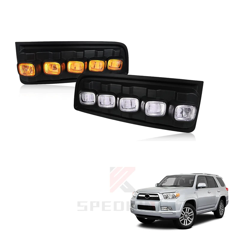 Spedking 2010 2011 2012 2013 4x4 accessories auto body kit parts daytime running light fog light For  4runner