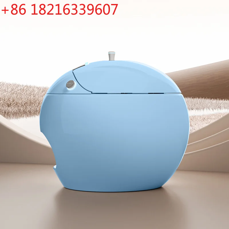 YAO High-Tech Round Egg-Shaped Smart Toilet With Automatic Seat Heating Colorful & Voice Control Advanced Function Remote Contro