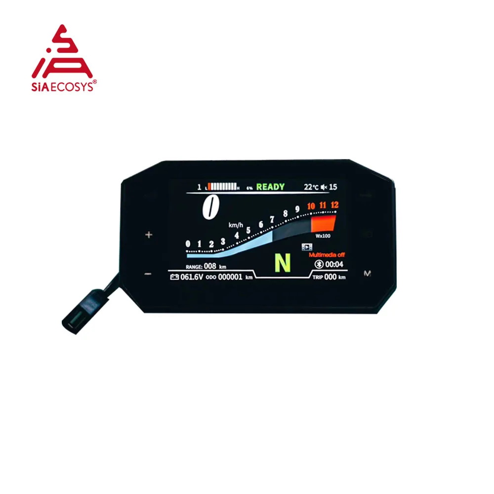 TFT Speedometer 5inch Display Clutch SCJ5066-1 Speedometer for Electric Scooter Adjustable Display