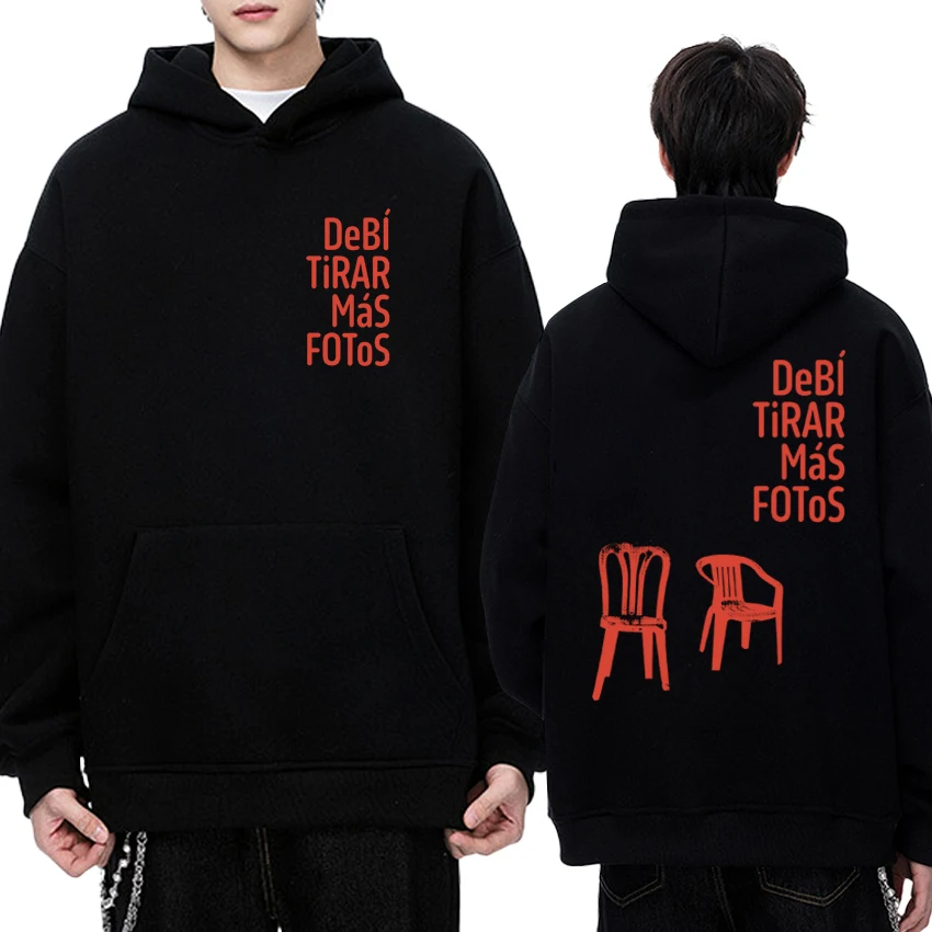 

Bad Bunny Singer Debi Tirar Mas Fotos music Double Sided print Hoodies Men women fashion Y2k Sweatshirt Unisex Fleece pullovers