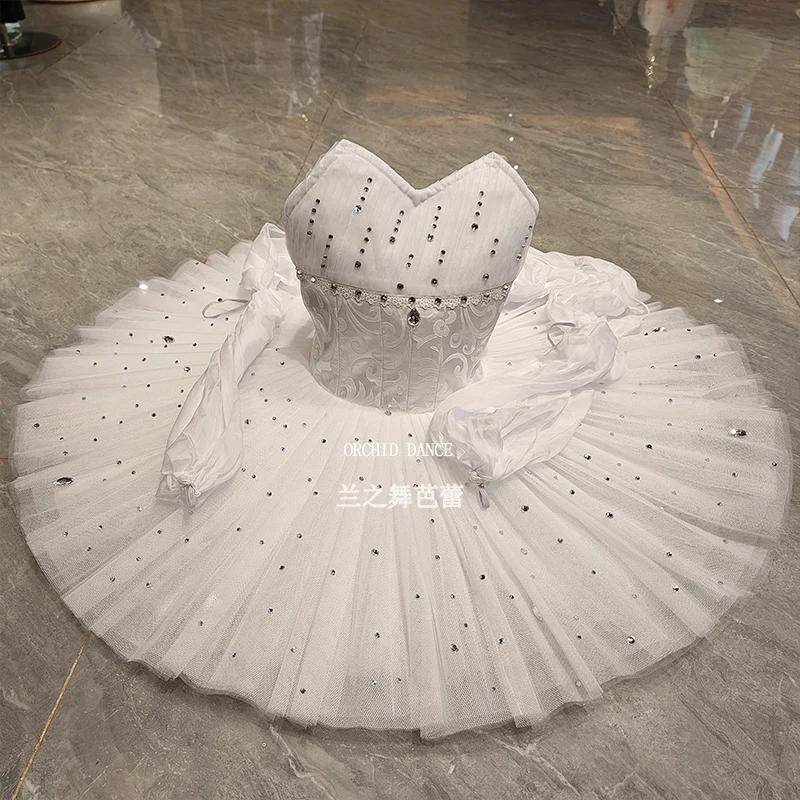 

BT250629 Professional Custom Size Custom Color Kids Girls Women Adult White Ballet Tutu Costumes