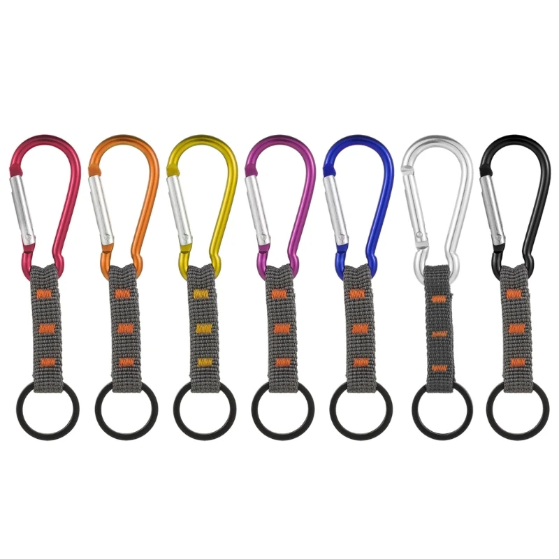 

Nylon Keychain with Carabiner,Lanyard-Ring Hook Clip for Keys Knife-Flashlight Outdoor Camping Hiking Backpack Women Dropship