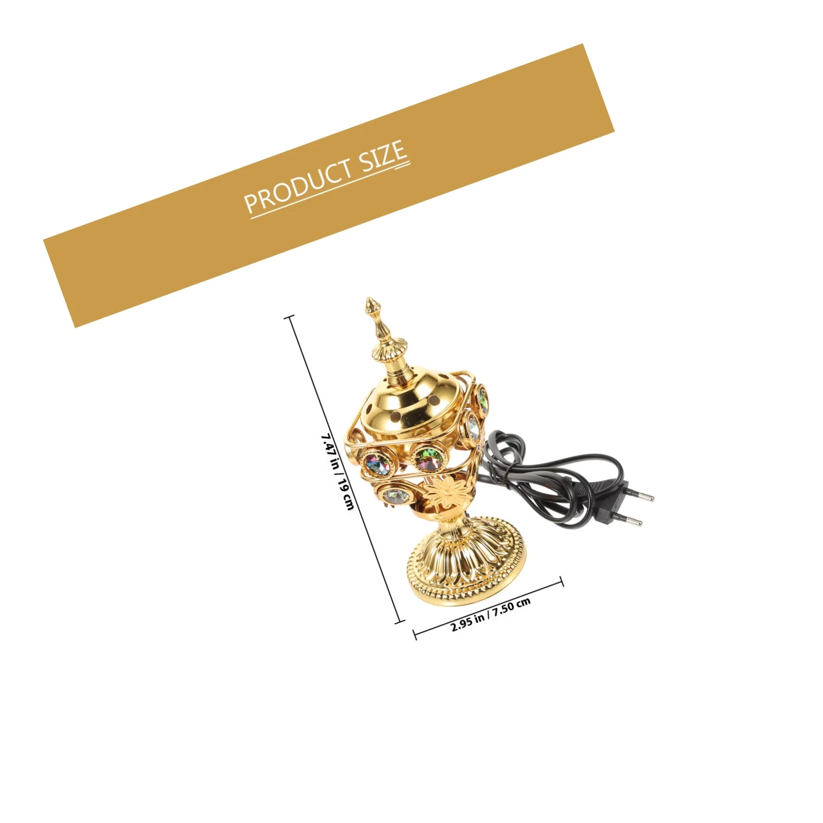 Electric Incense Burner Fine Craftsmanship Finish Portable Incense Holder for Home Spa Aroma Therapy Decoration