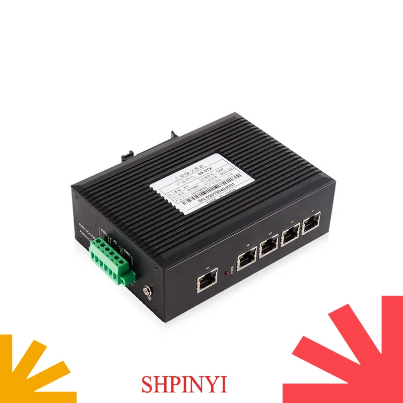 USR-SDR050 10/100Mb 10-58V Power Supply POE Ethernet Industrial Switch with 5 Ethernet Ports