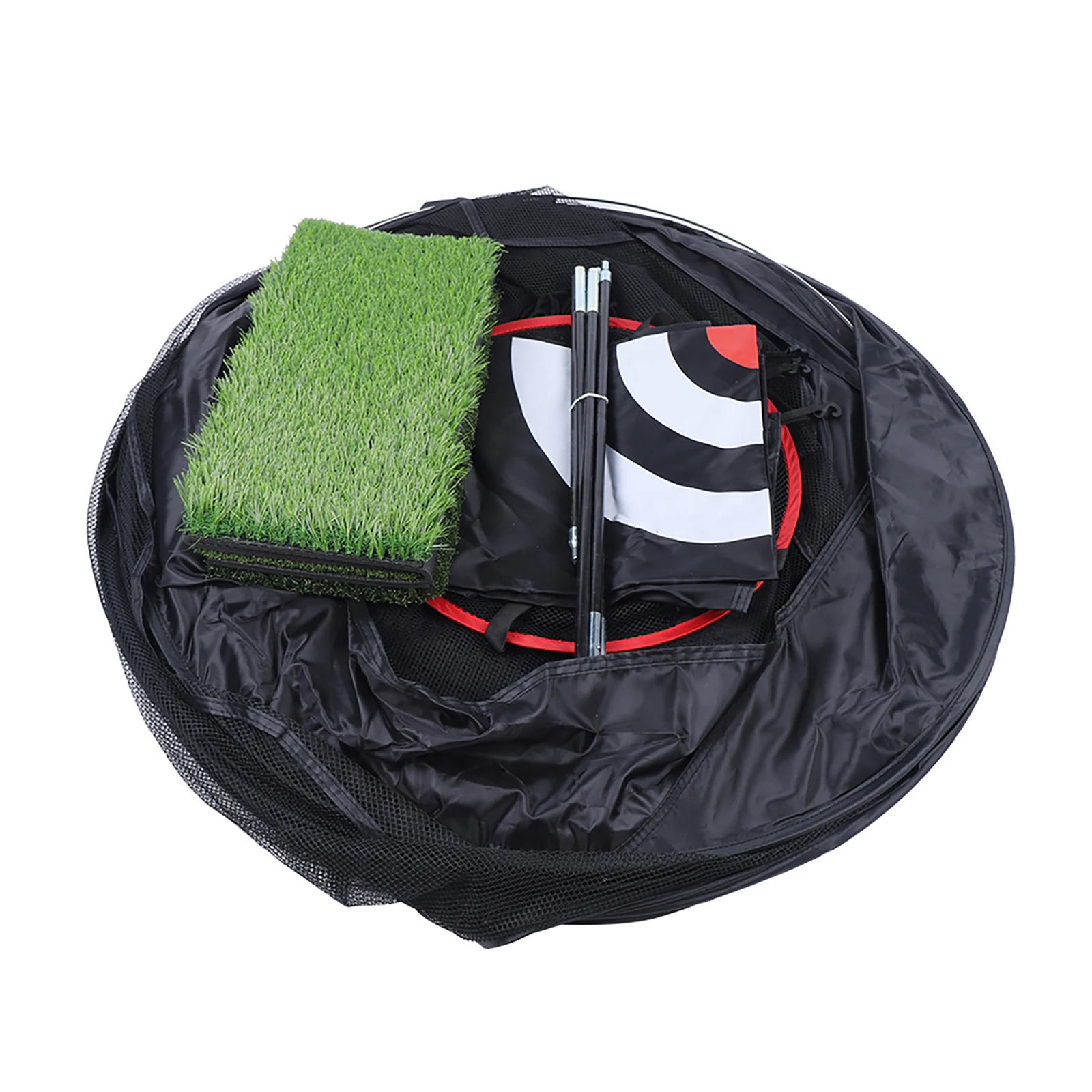 Automatic Foldable Ball Return System Golf Hitting Net Golf Practice Nets with Straw Mat