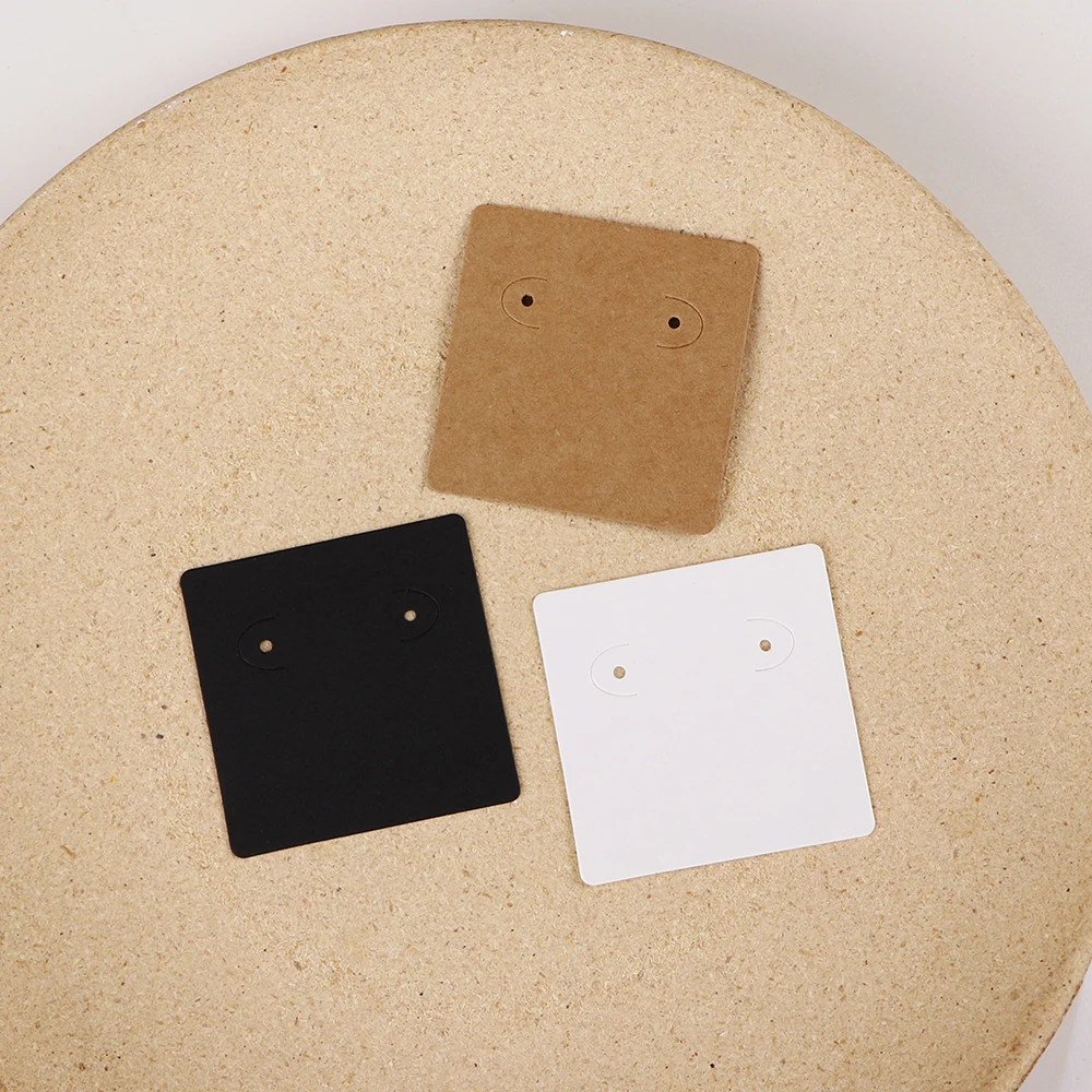 

50 Pcs 5x5cm Hot Selling Earring Jewelry Display Paper Card With Or Without Bags Wholesale Packaging Suppliers Customize Service