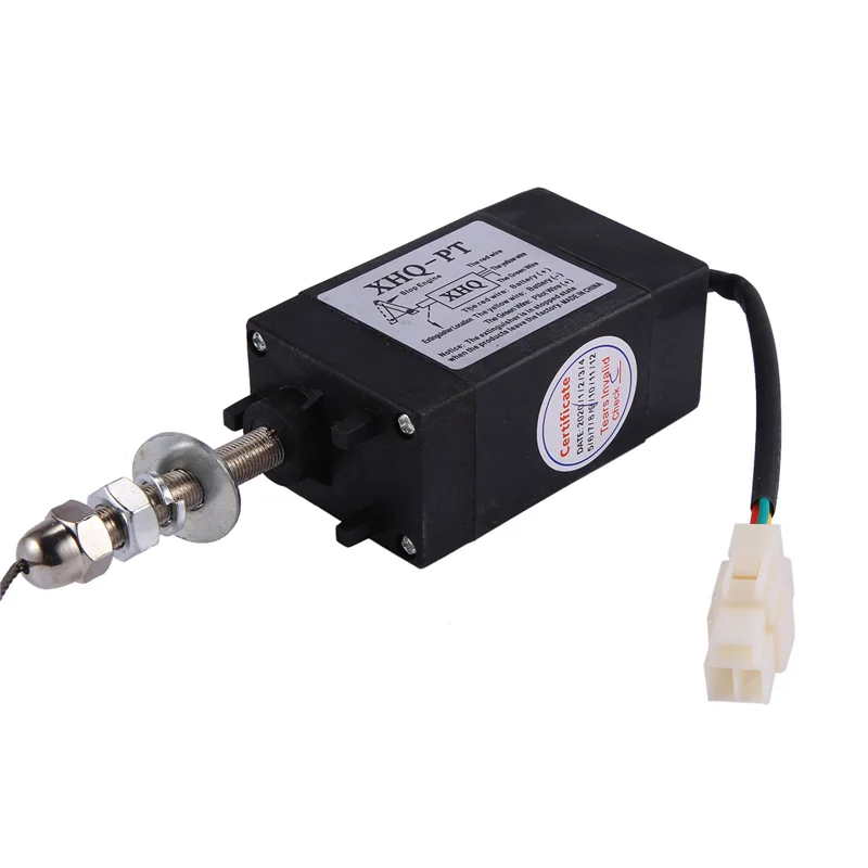 B23B 2X Normalnie Otwarty Elektrozawór Odcinający Paliwo DC 12V do Silnika, Elektrozawór Stopu Silnika XHQ-PT, Typ Włączany na Zasilanie, Magnetyczny Elektrozawór Odcinający Paliwo