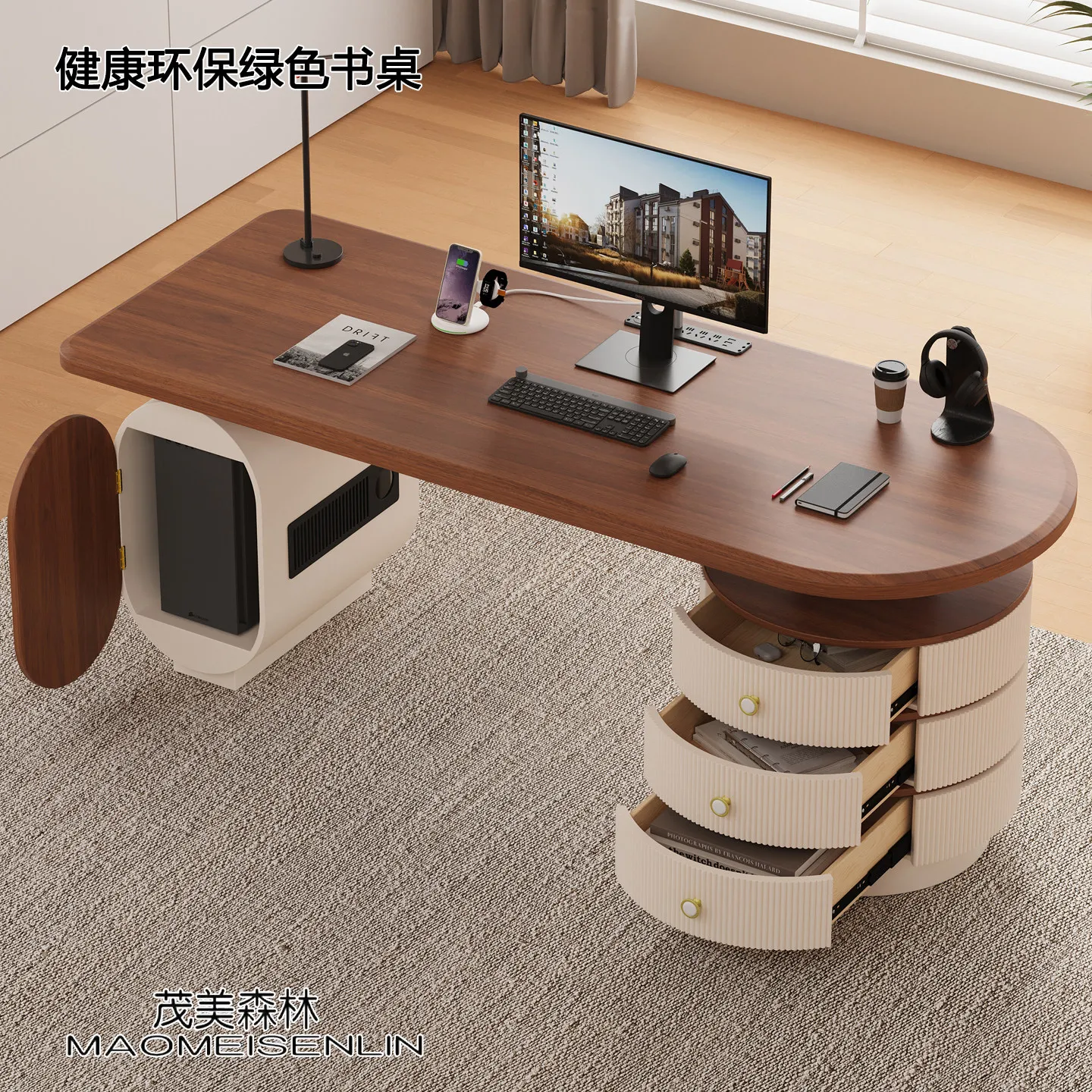 PYJ Computer Desk Italian Minimalist Home Medieval Boss Desk