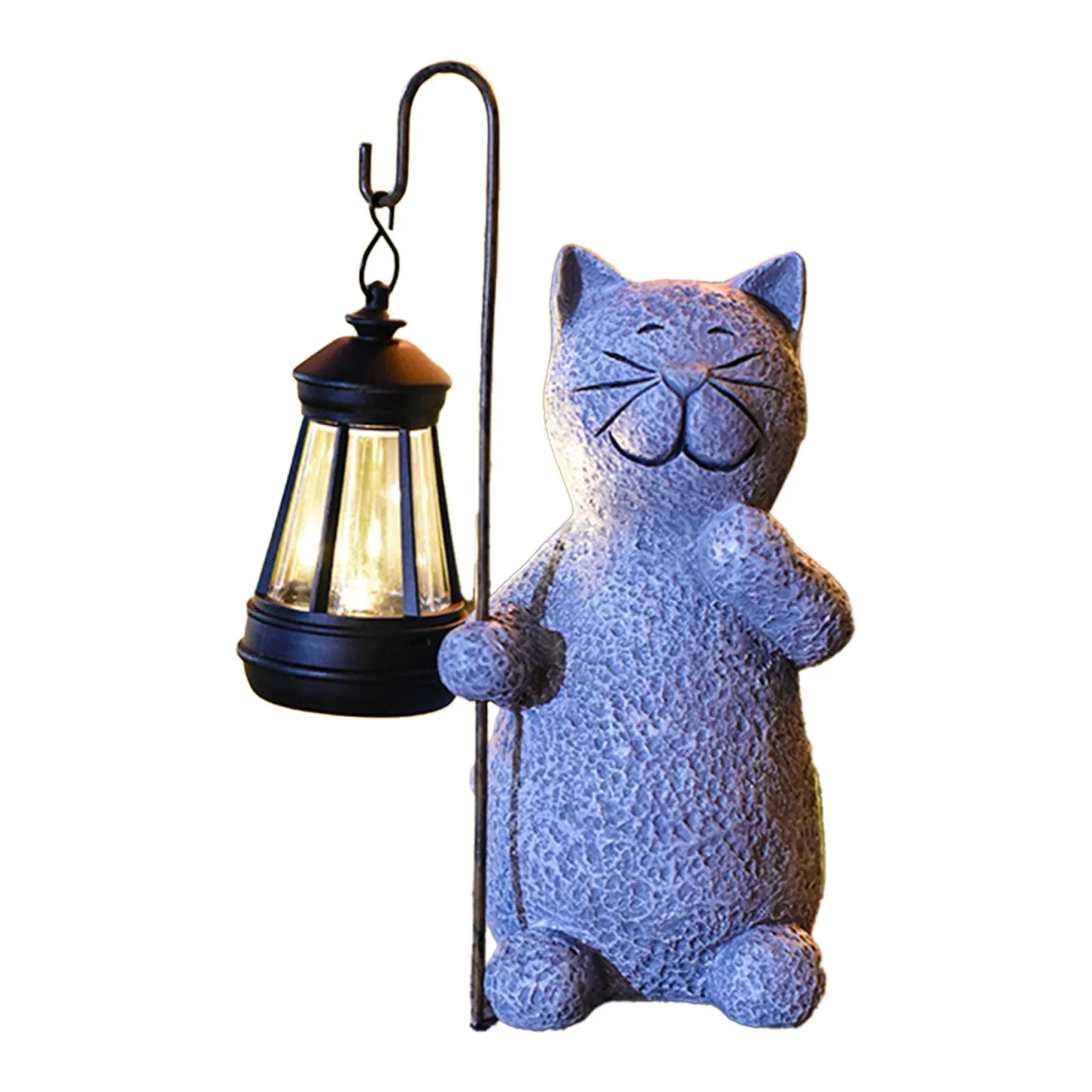 Solar Garden Statue Light Resin Little Cute Cat Elephant Crafts LED Light Decor For Outdoor Home Yard Patio Lawn Solar Lights