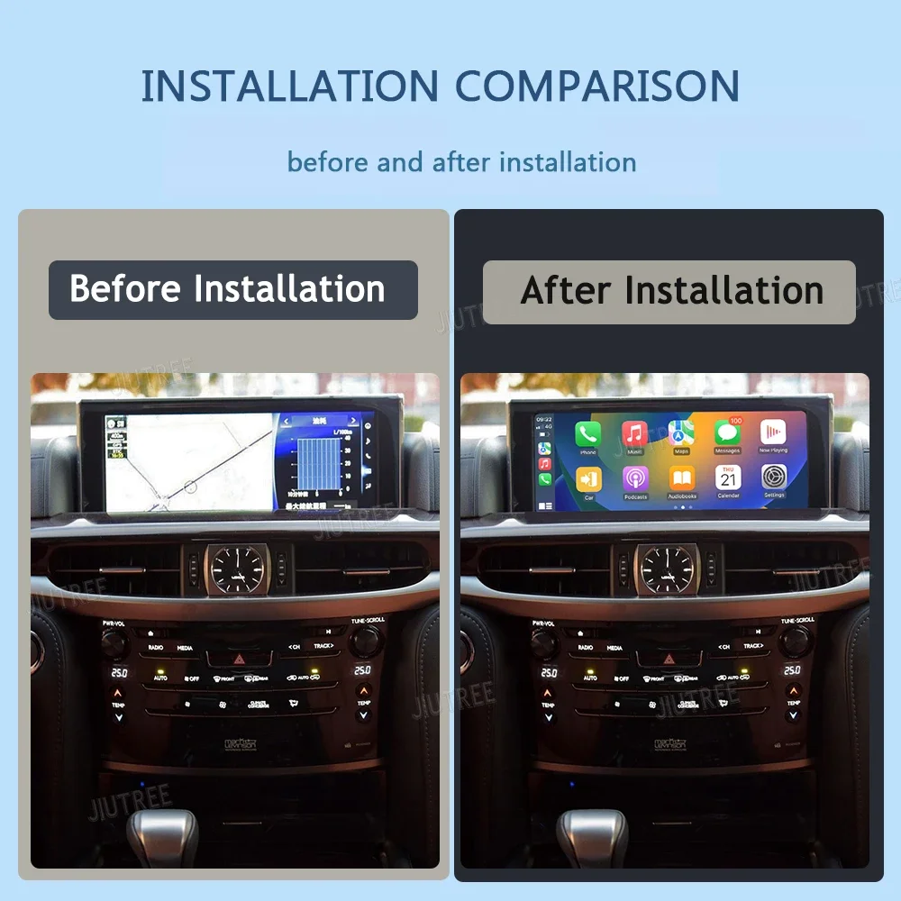 Linux System For Lexus LX570 2013-2021 Wireless Apple CarPlay Android Auto Stereo Upgrade Oem screen Retrofit Kit Interface Box