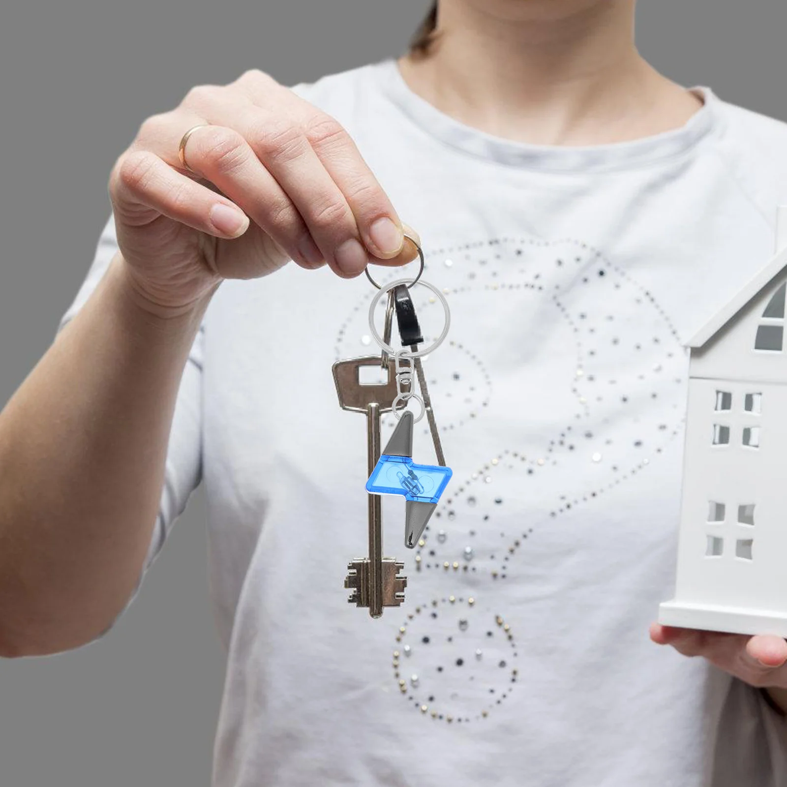 3 قطعة سلاسل المفاتيح سيارة مكافحة ساكنة المحمولة مزيل الكهرباء الساكنة جسم الإنسان مفرغ Esd مفتاح حامل الملحقات