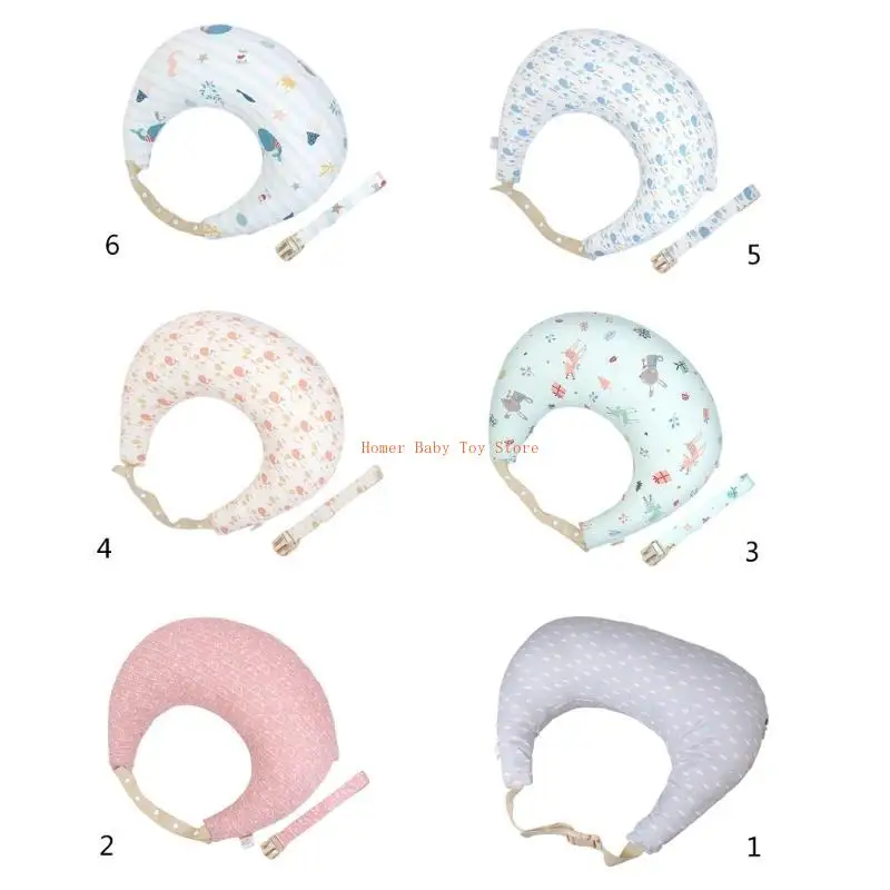 J0PF وسادة حمل وتمريض متعددة الوظائف مع حزام كتف قطن وسادة أمومة خفيفة الوزن مقاس 24 × 24 بوصة