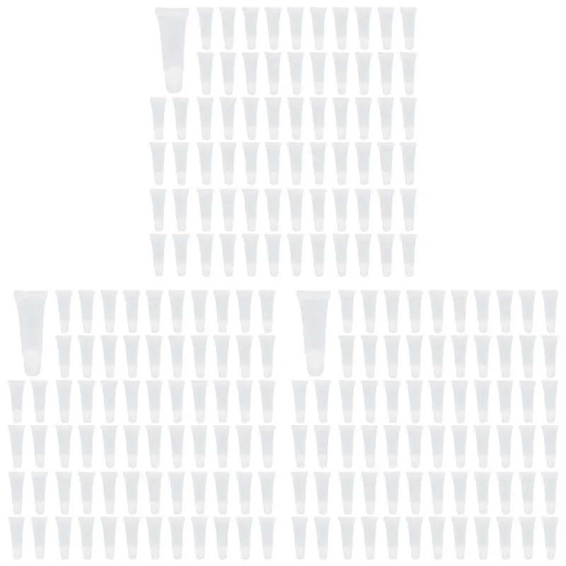 

A98G-300 Pcs 10Ml Distribution Bottle Lip Gloss Tubes, Empty Clear Lotion Containers Tubes For Cosmetics DIY, Oblique Mouth